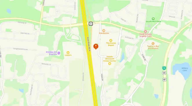 A map showing the location of Starbuds in MO.